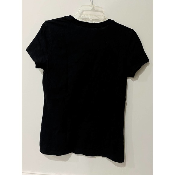 Black Short sleeve tee by Old Navy in Medium with Floral bead design - Picture 3 of 5